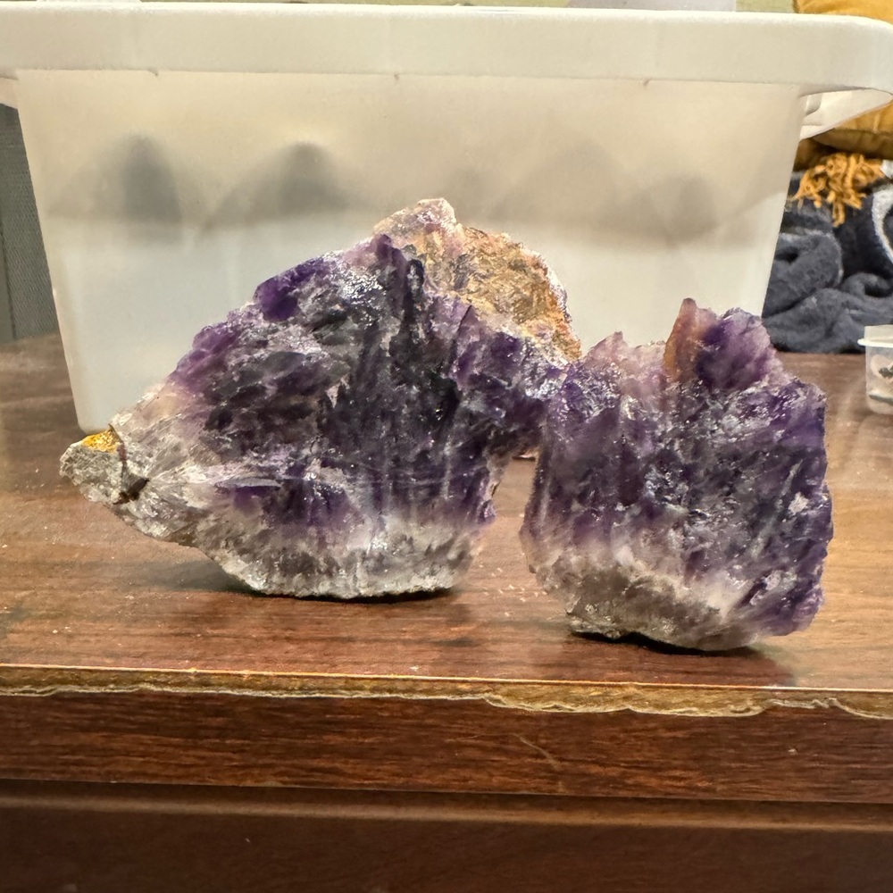 Natural Amethyst Geode Set - Picture 2 of 3